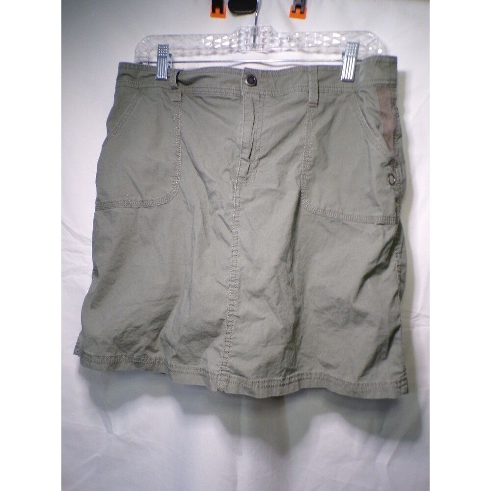 Croft & Barrow Women's Skort Size 10 Olive Green Stretch Cotton Pockets